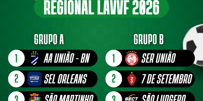 O Campeonato Regional Adulto Livre irá começar nesse sábado!